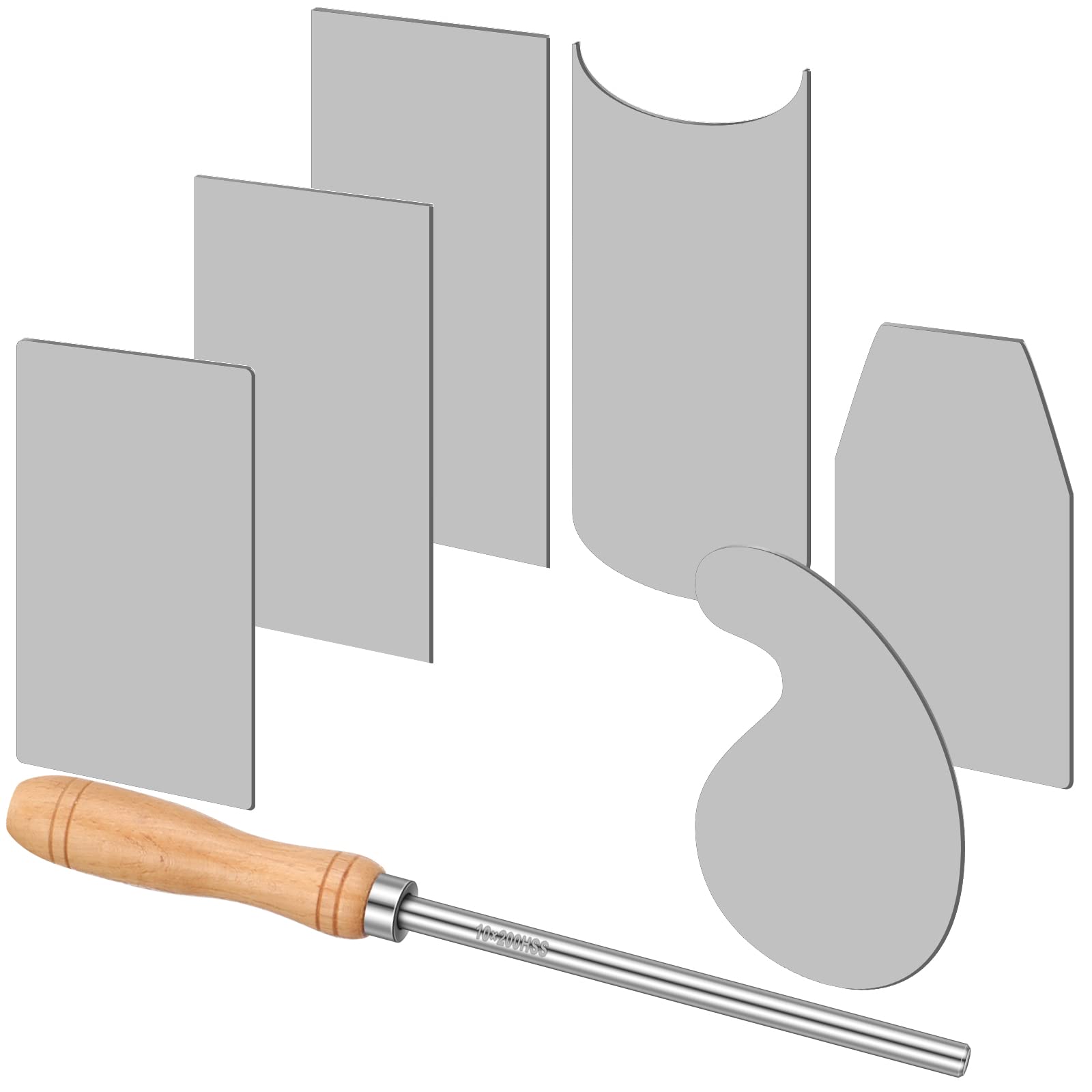 Therwen gooseneck scraper reaching curved edges with control