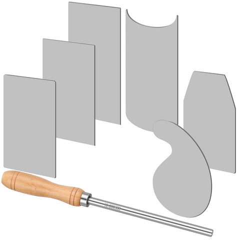 Therwen gooseneck scraper reaching curved edges with control