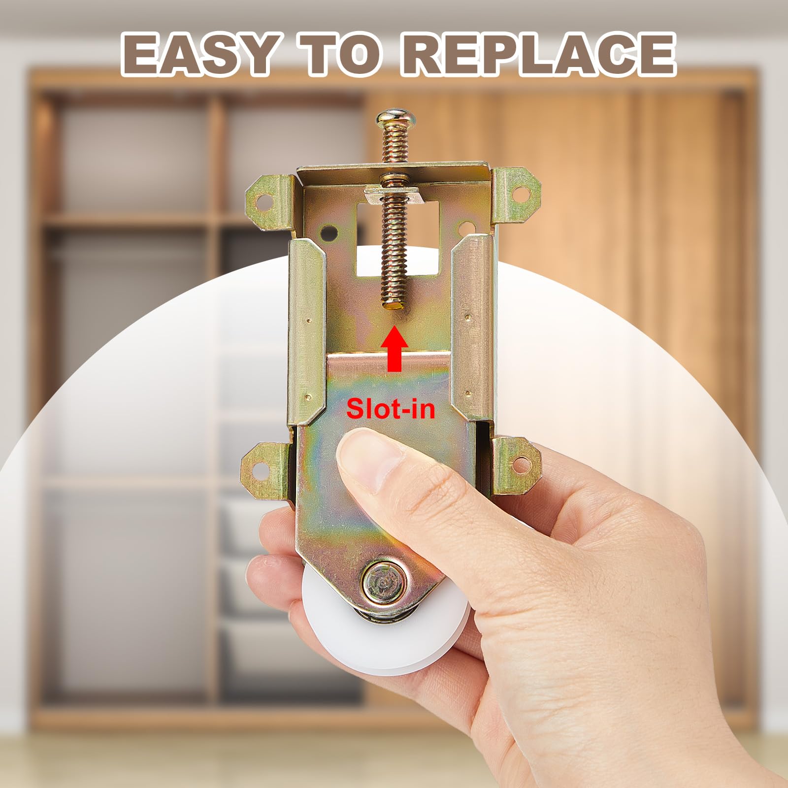 Therwen height-adjustment screw demonstrating easy door height tuning.