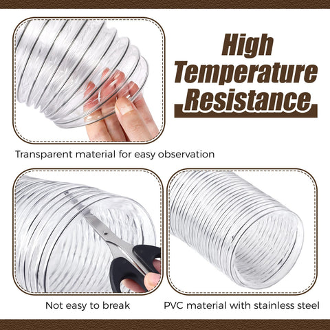 Therwen flexible hose design allows easy bending around equipment and furniture.