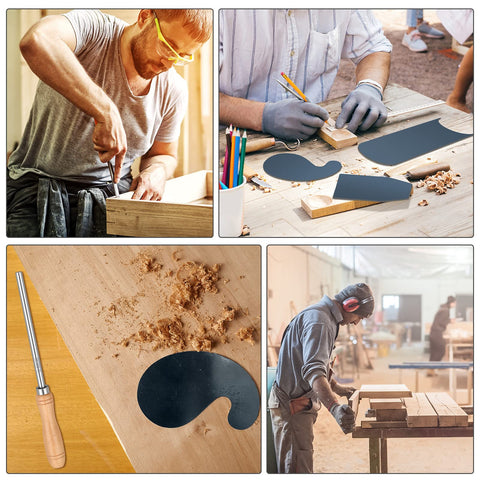 Therwen packaging shows six scrapers for diverse woodworking tasks