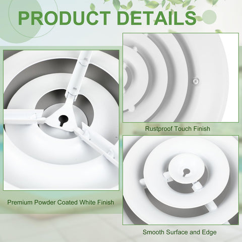 Therwen round vent cover 2-pack for reliable 6 inch duct compatibility.