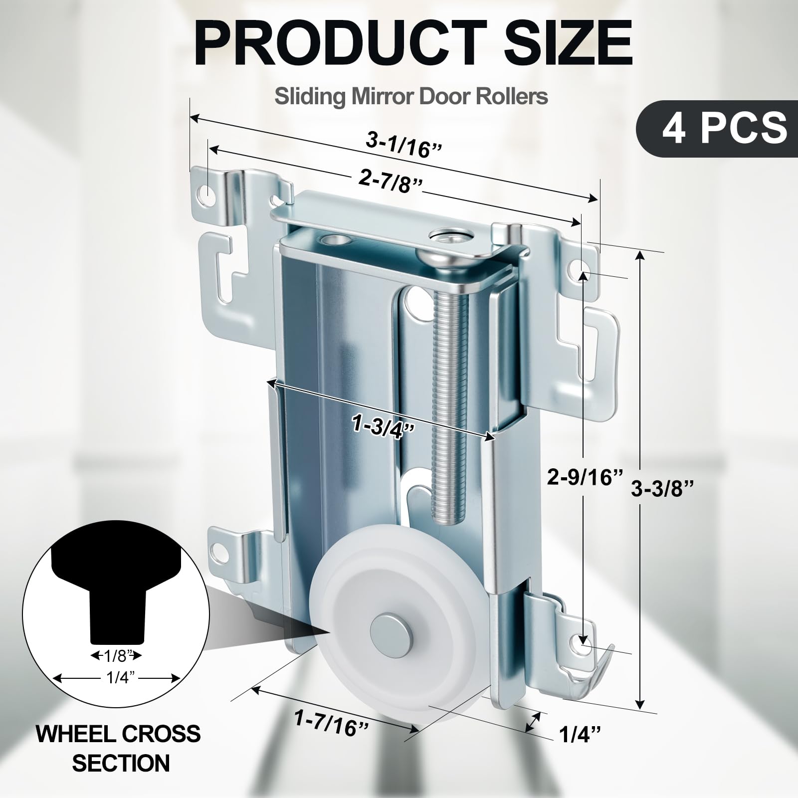 Steel housing provides durable support for daily closet use