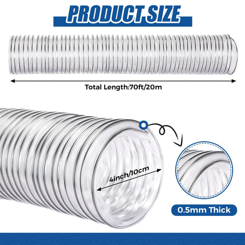 Therwen transparent design hose reveals internal flow for quick inspections.