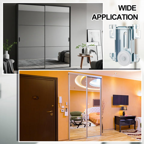 Universal compatibility fits many standard bottom-track closet doors