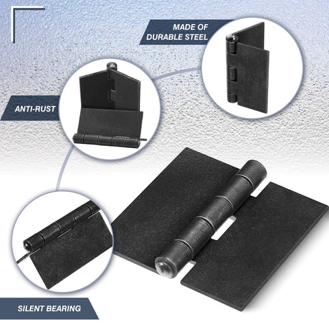 Therwen 16-pcs pack enables reliable gate or door mounting.