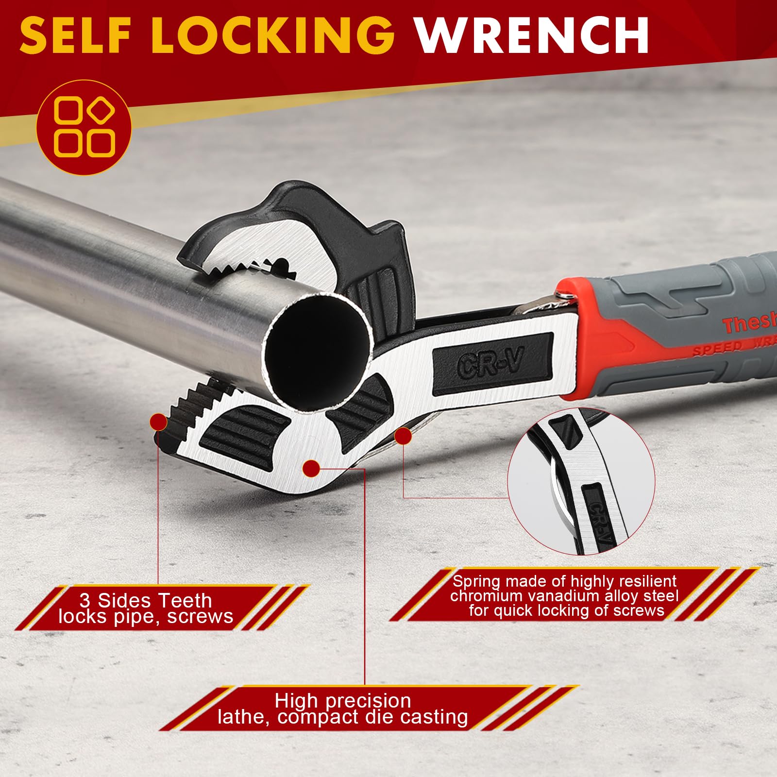 THEshyop 10-inch wrench built from chromium-vanadium alloy for longevity.