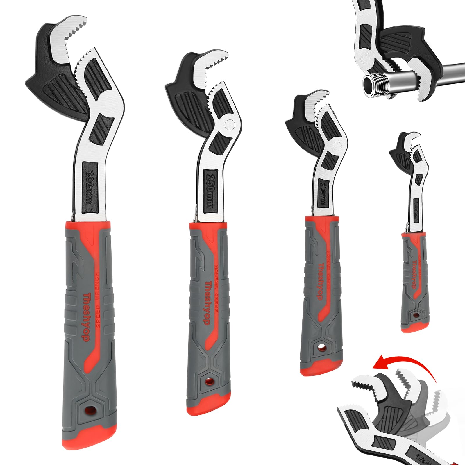 THEshyop self-locking wrench 6-inch with quick, secure grip for one-handed use.