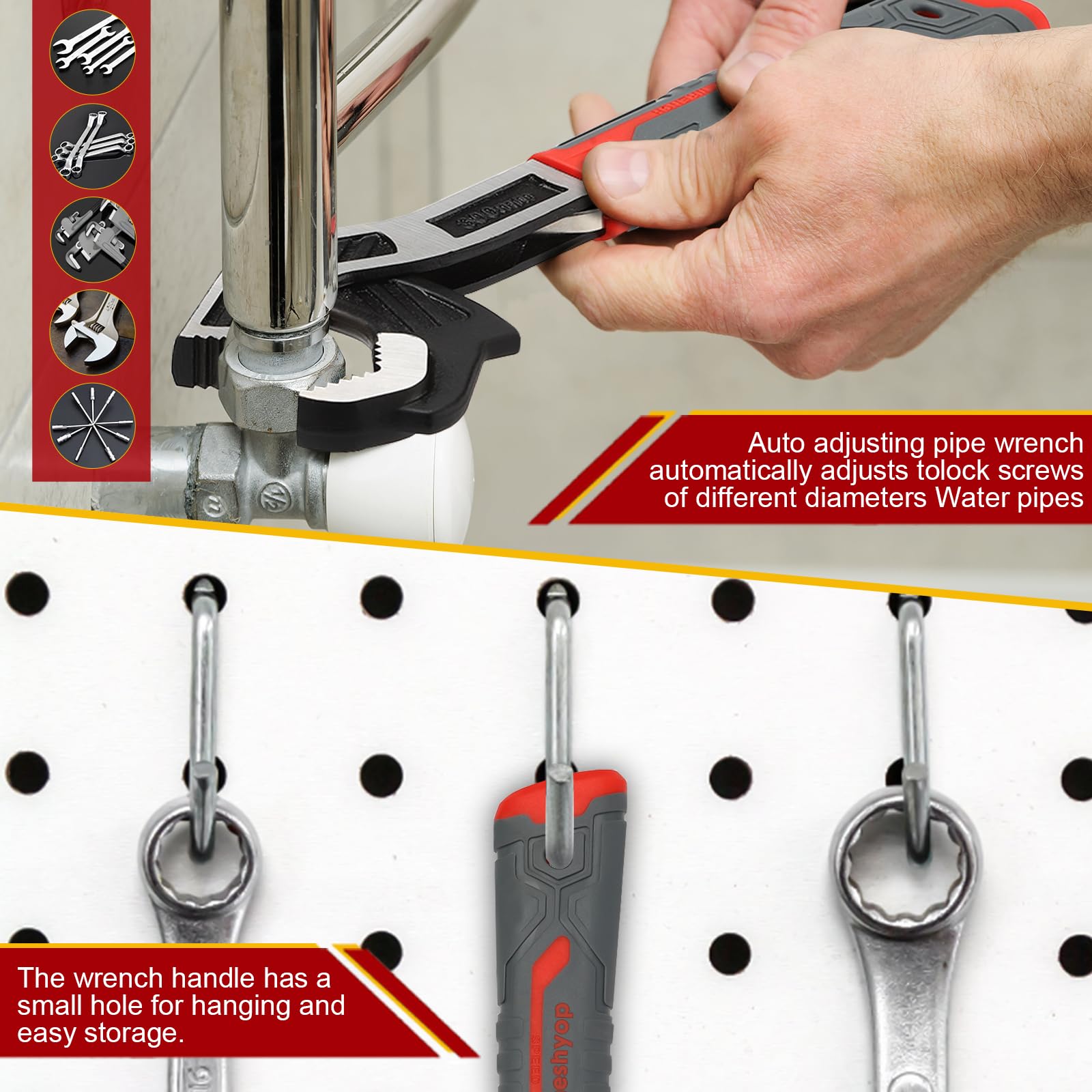 THEshyop ergonomic handle design reduces wrist strain during use.