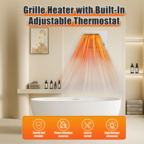 Thiadrs wall heater compact dimensions fit neatly into small spaces.