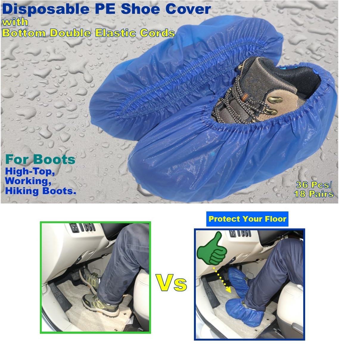 THINKHAO outdoor-use shoe covers on muddy ground for protection