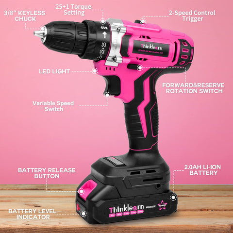 ThinkLearn drill brush attachment for thorough cleaning in tight spaces.