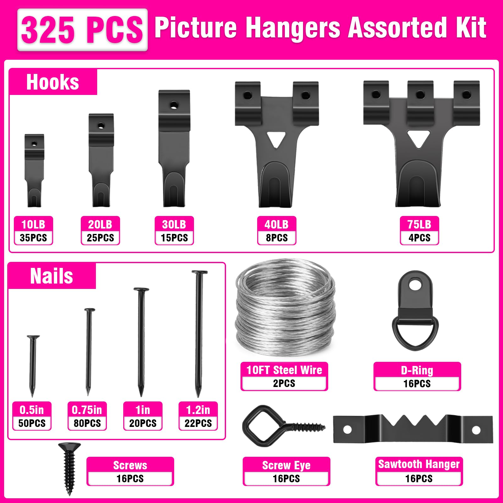 ThinkLearn hanging hooks weight set demonstrates sturdy options from 10 to 75 pounds.