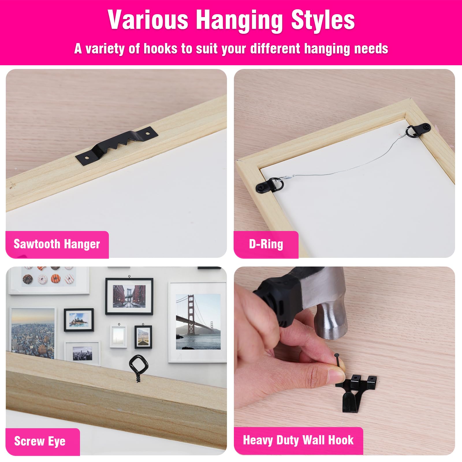 ThinkLearn magnetic level ensures precise alignment for perfect hung art.