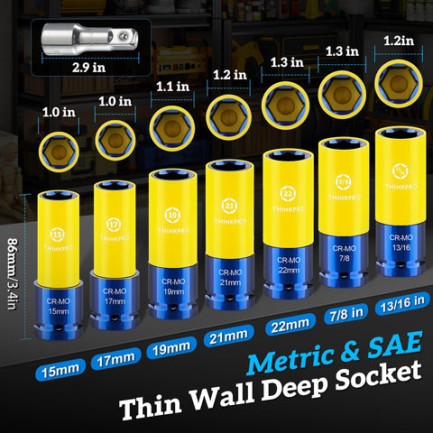 Thinkpro non-marring deep-wheel protector socket protecting wheel finish during removal.