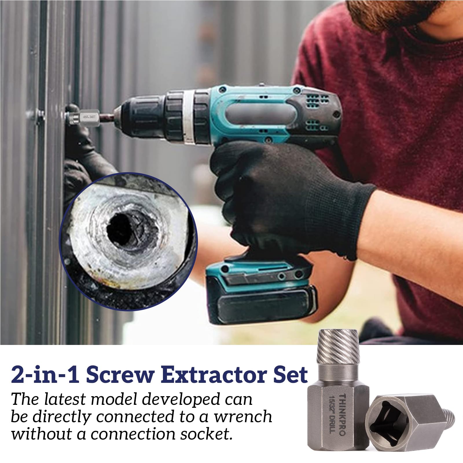 Sizes engraved on socket for quick identification during repairs.