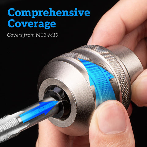Thinkpro tap socket for 3/8 drive securely accommodates taps and reamers