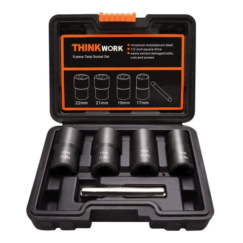 THINKWORK 12-drive lug nut removal tool grips rusted nuts quickly