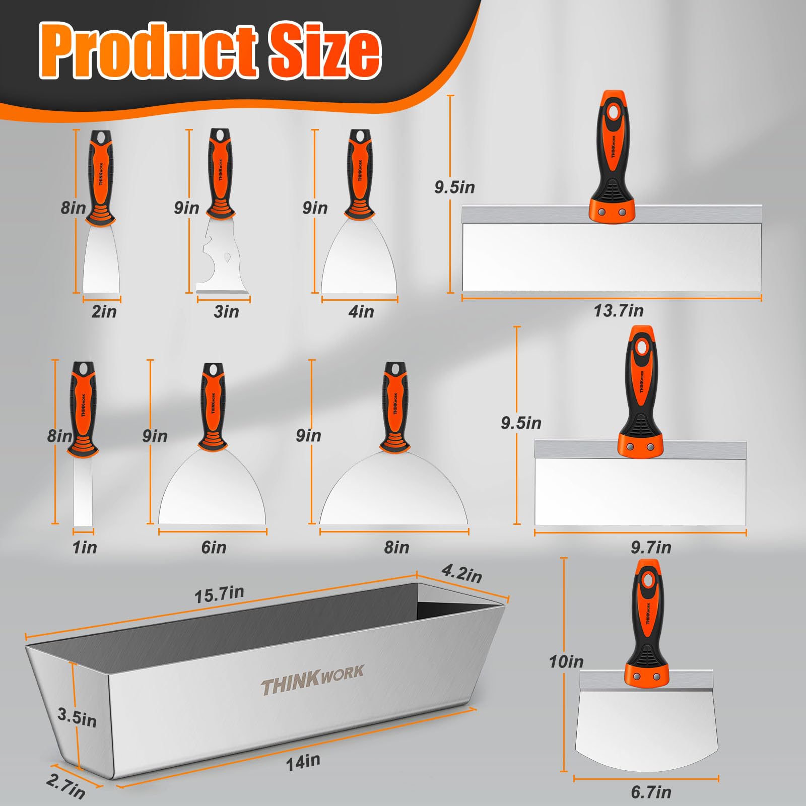 ThinkWork 1-inch putty knife for precise scraping