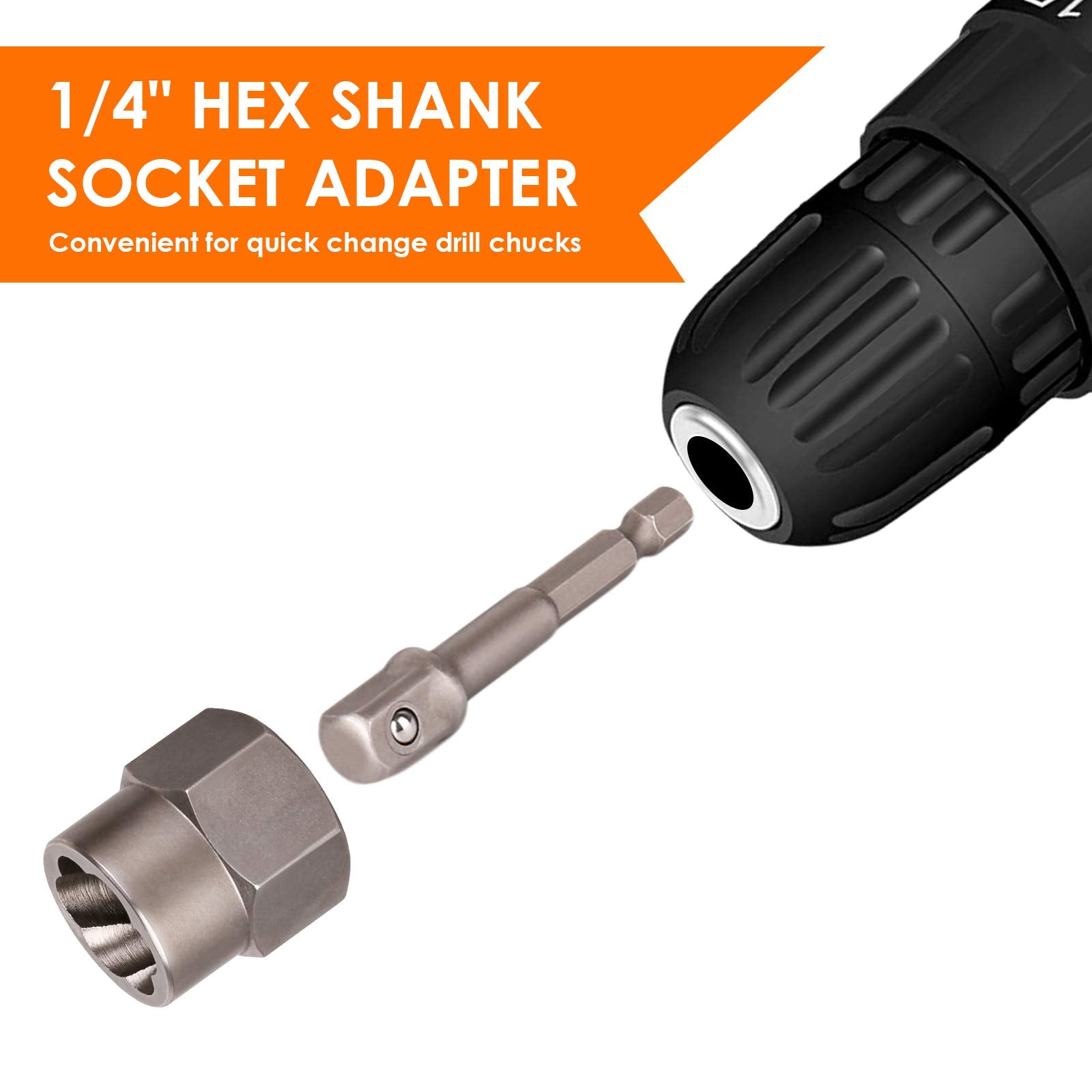 THINKWORK Bolt Extractor Kit 3/8-drive adapter for versatile tool compatibility