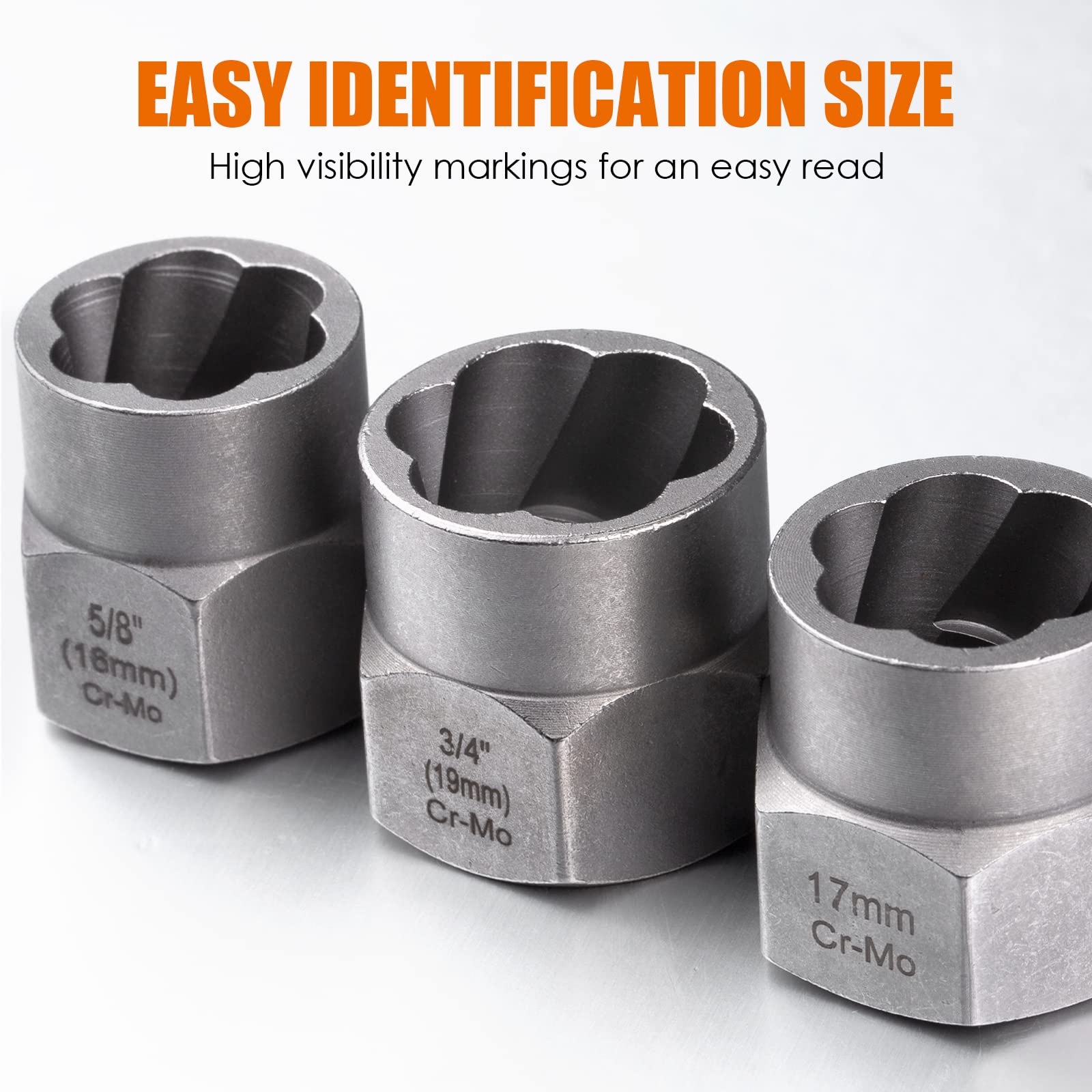 THINKWORK Bolt Extractor Kit hex adapter enables flexible tool setups