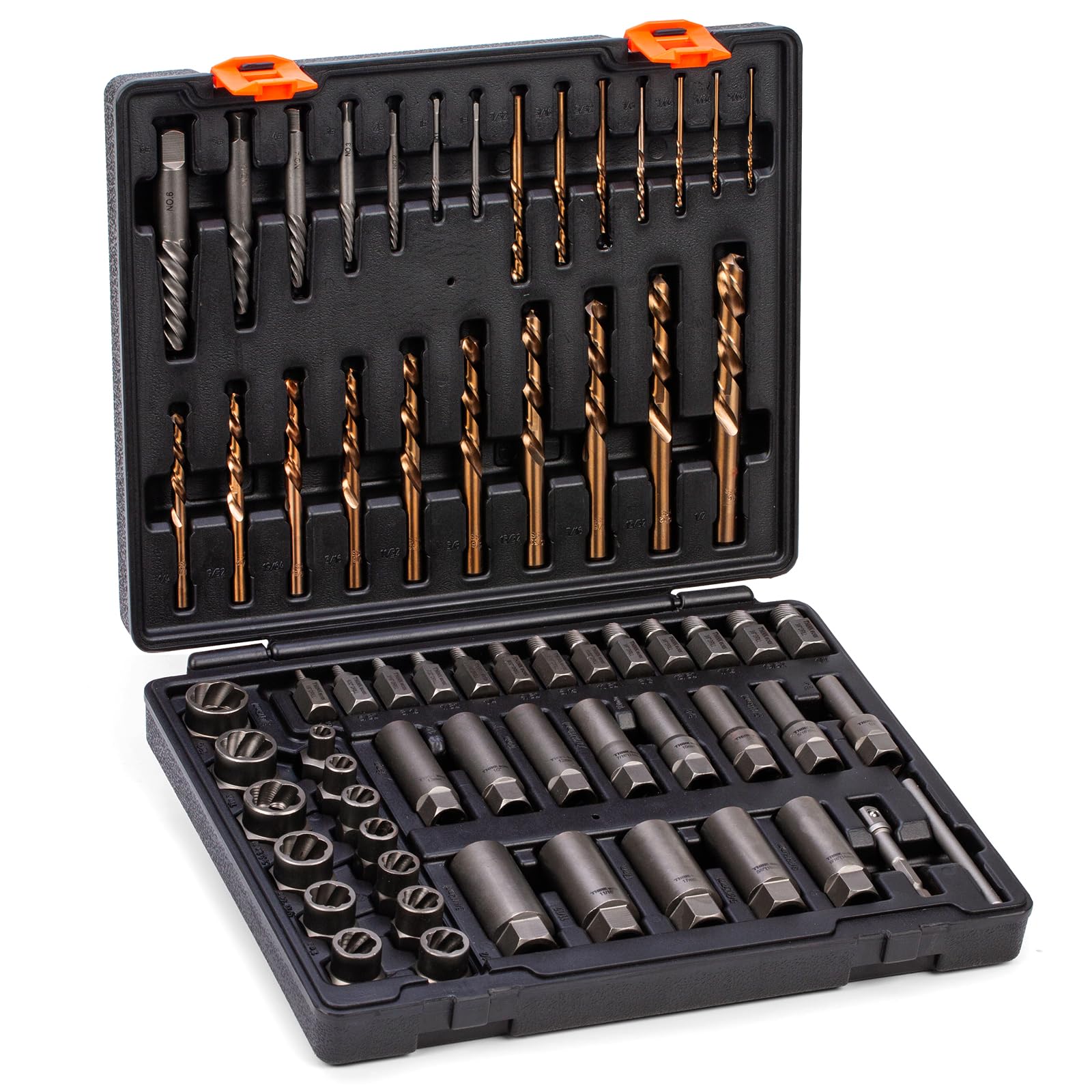 Thinkwork broken bolt extractor kit case ready for organized on-site repairs.