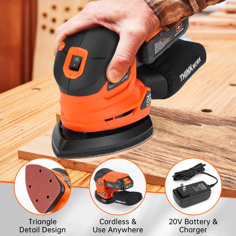 Thinkwork dust bag attachment supports a dust-free indoor workflow.
