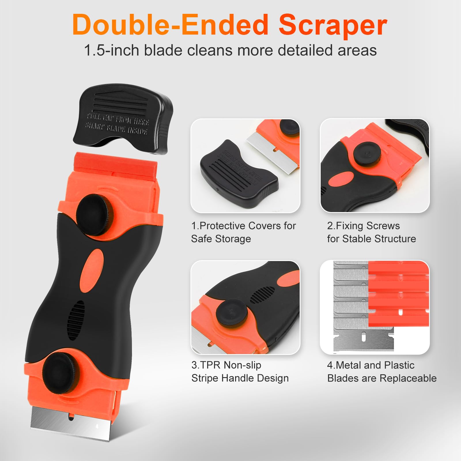 THINKWORK double-head scraper in action on surfaces