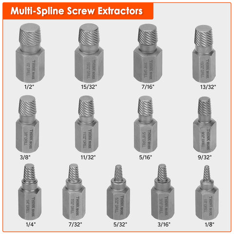 Thinkwork extractor tips and reverse-flute design deliver strong grip.