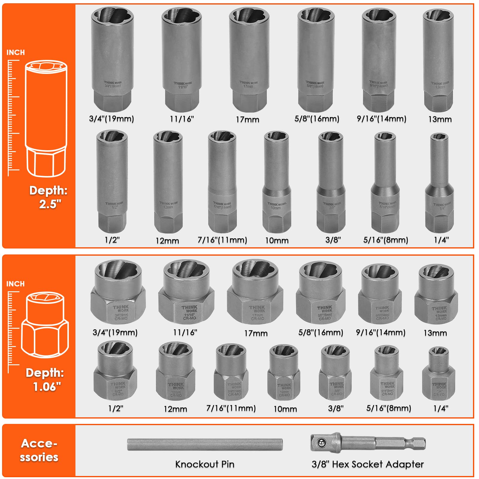 Thinkwork left-hand drill bit in use for removing damaged bolts.