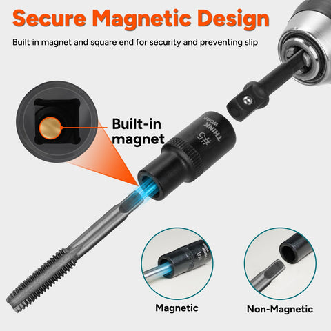 THINKWORK magnetic locking keeps taps and sockets secure during operation.