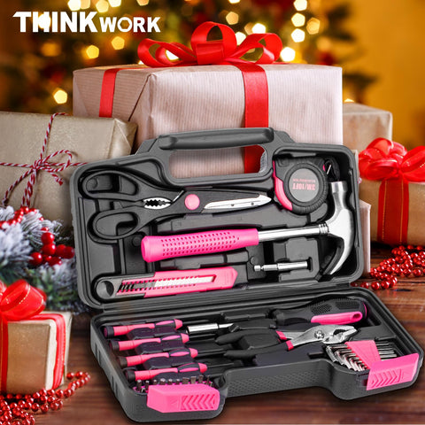 THINKWORK pink bit driver with magnetic holder for easy bit changes.