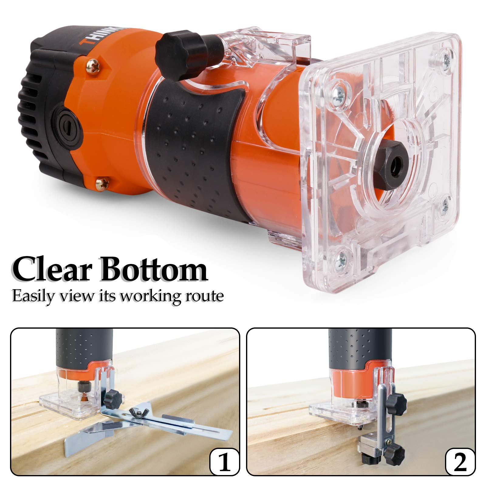 ThinkWork Router Tool depth adjustment rack-and-pinion for precise control