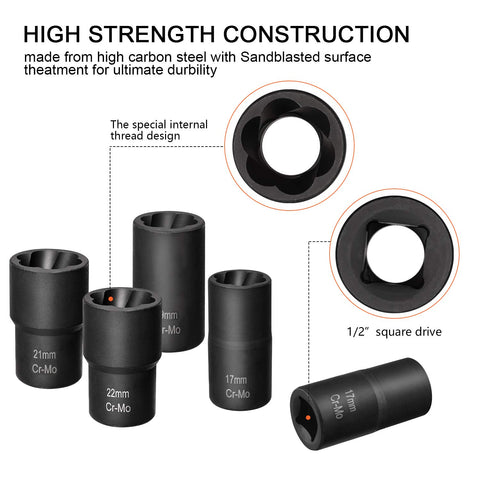 THINKWORK stripped nut removal tools handle stubborn fasteners effectively
