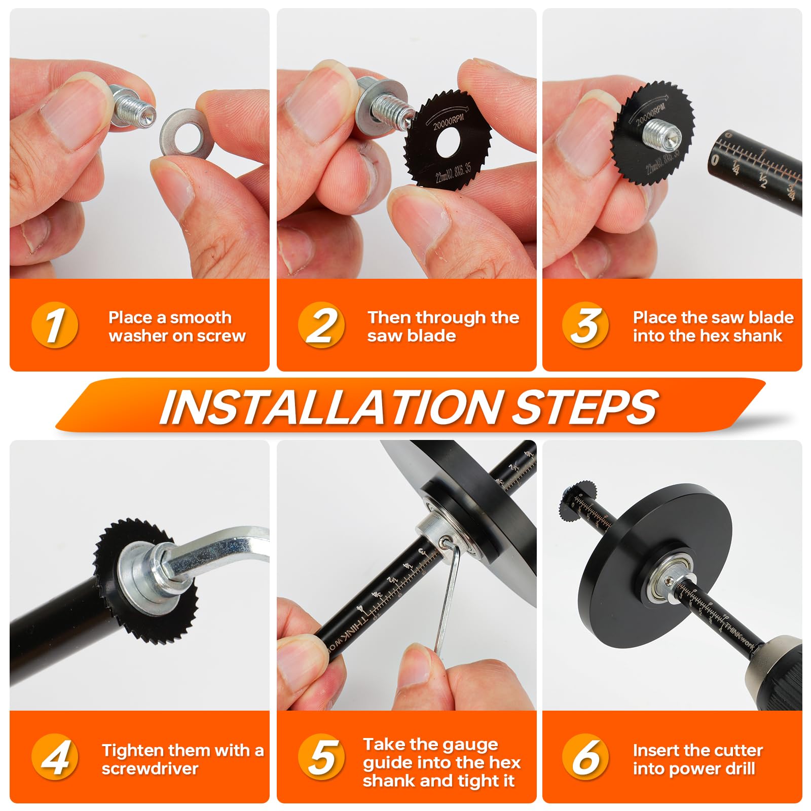 ThinkWORK three-inch guide disk maintains cutting accuracy inside the pipe.
