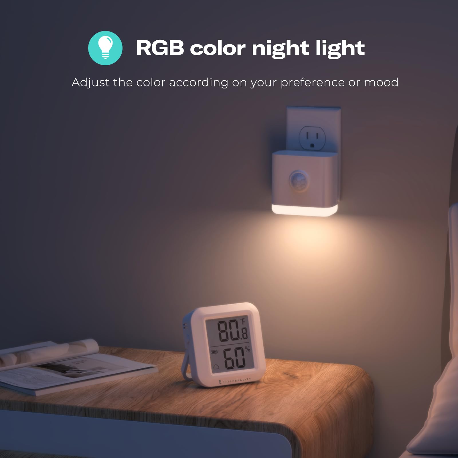 ThirdReality illumination sensor night light adjusts brightness to ambient light