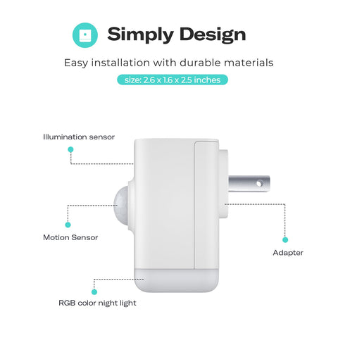 ThirdReality RGB night light displaying vibrant color options for mood lighting.