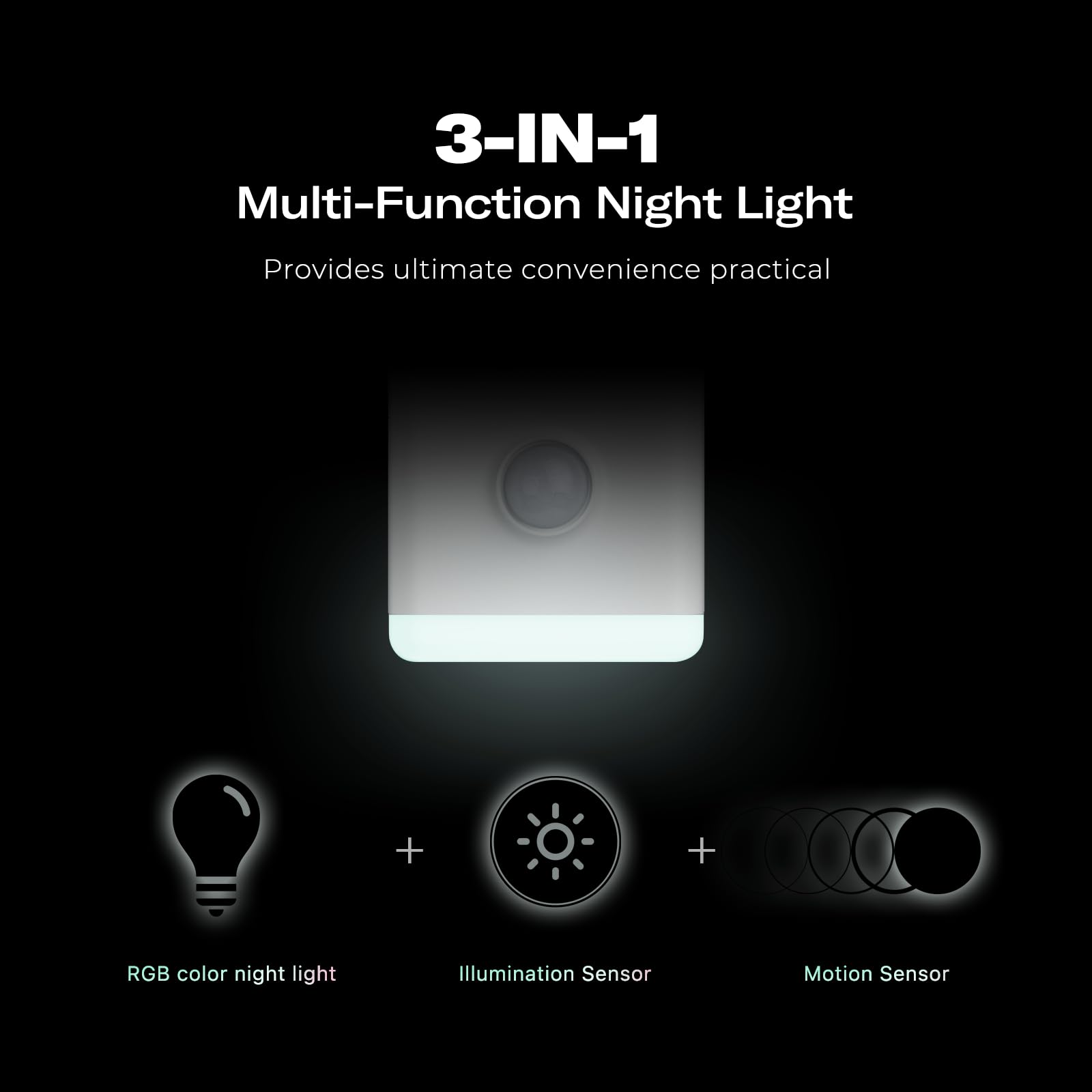THIRDREALITY RGB color night light adds mood lighting for bedrooms
