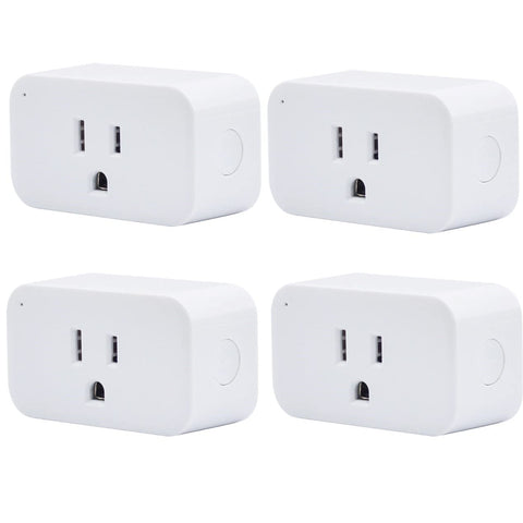 THIRDREALITY Smart Plug 4 Pack setup image showing easy Alexa pairing and control.