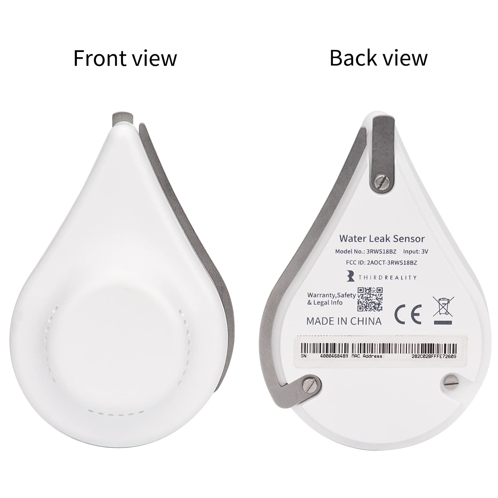 ThirdReality water leak sensor shows 120dB alarm ready to alert you.