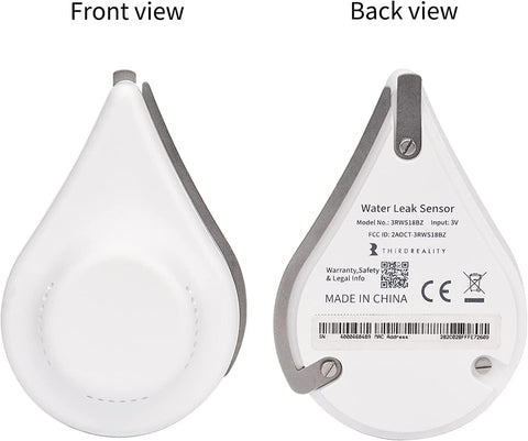 THIRDREALITY Zigbee water leak sensor 2-pack top view shows compact design for tight spaces