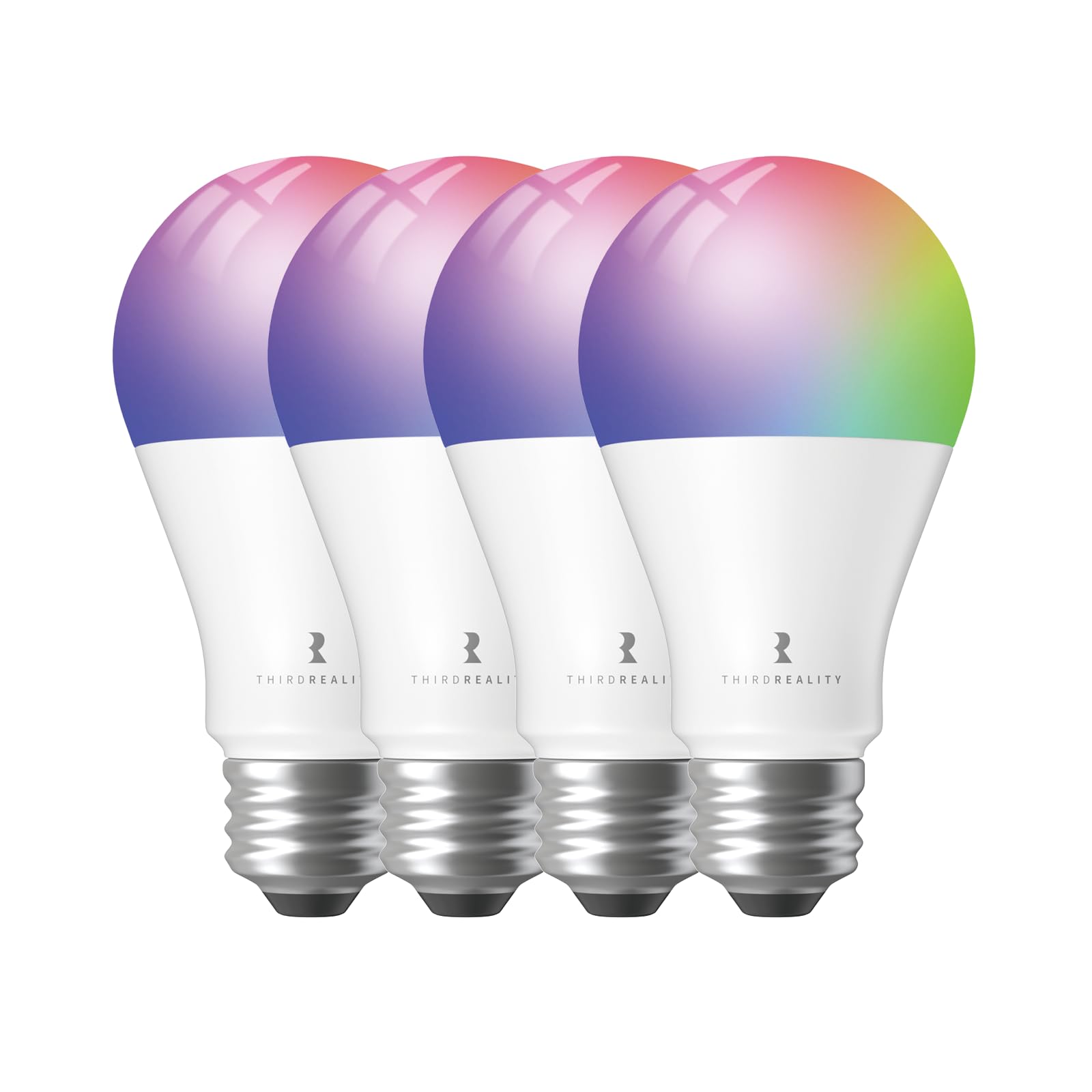 ThirdReality ZL1 4-pack color bulb front view shows vibrant RGBW lighting for living spaces.
