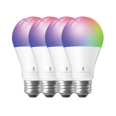 ThirdReality ZL1 4-pack color bulb front view shows vibrant RGBW lighting for living spaces.