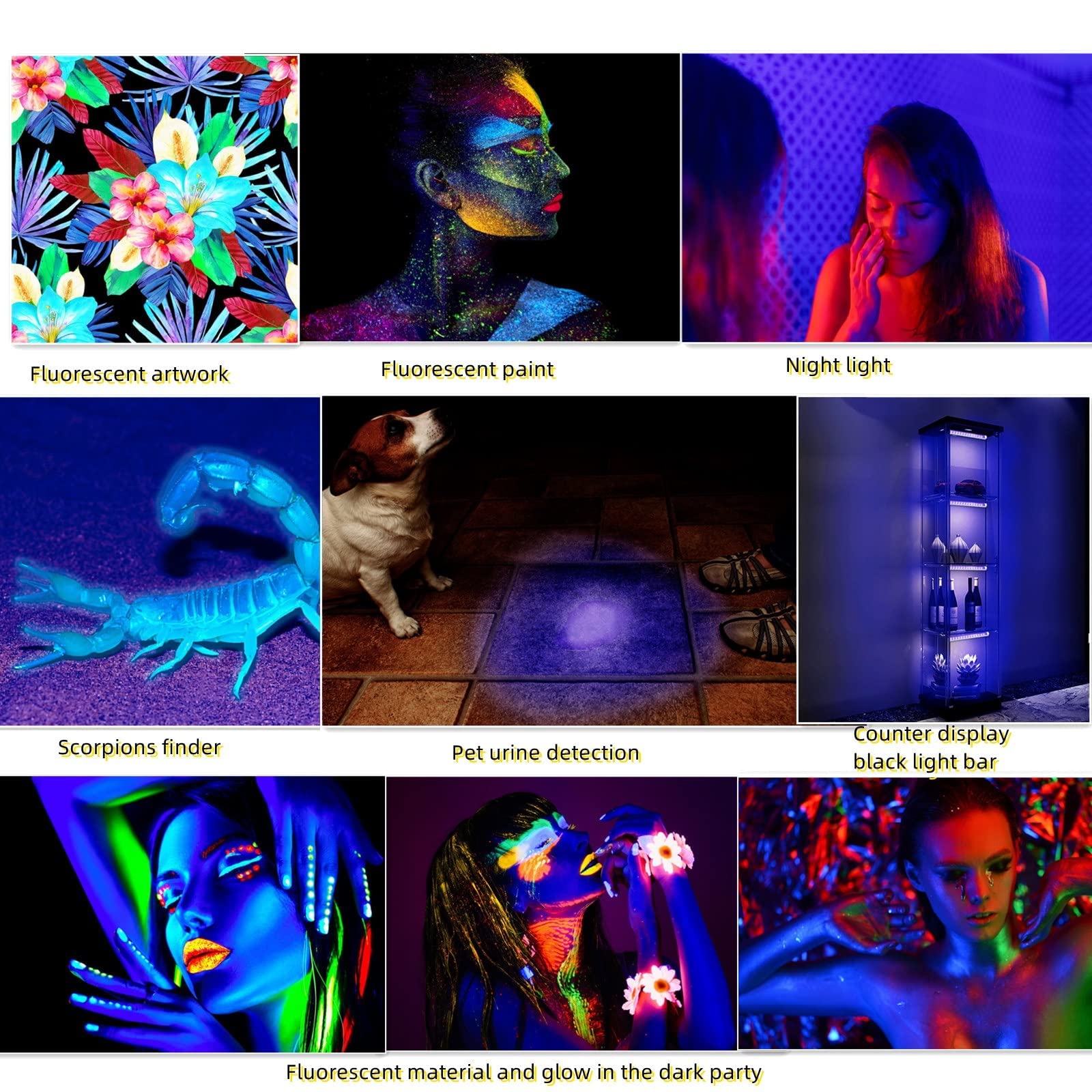 THLIFURE black light bar body paint glow enhances night visuals