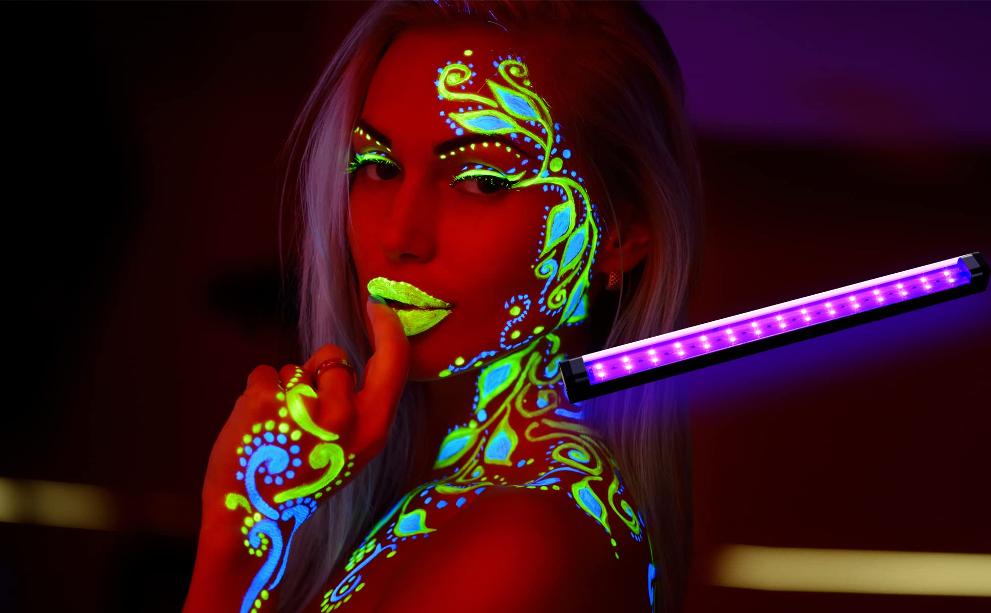 THLIFURE black light bar under-counter clip enables discreet glow
