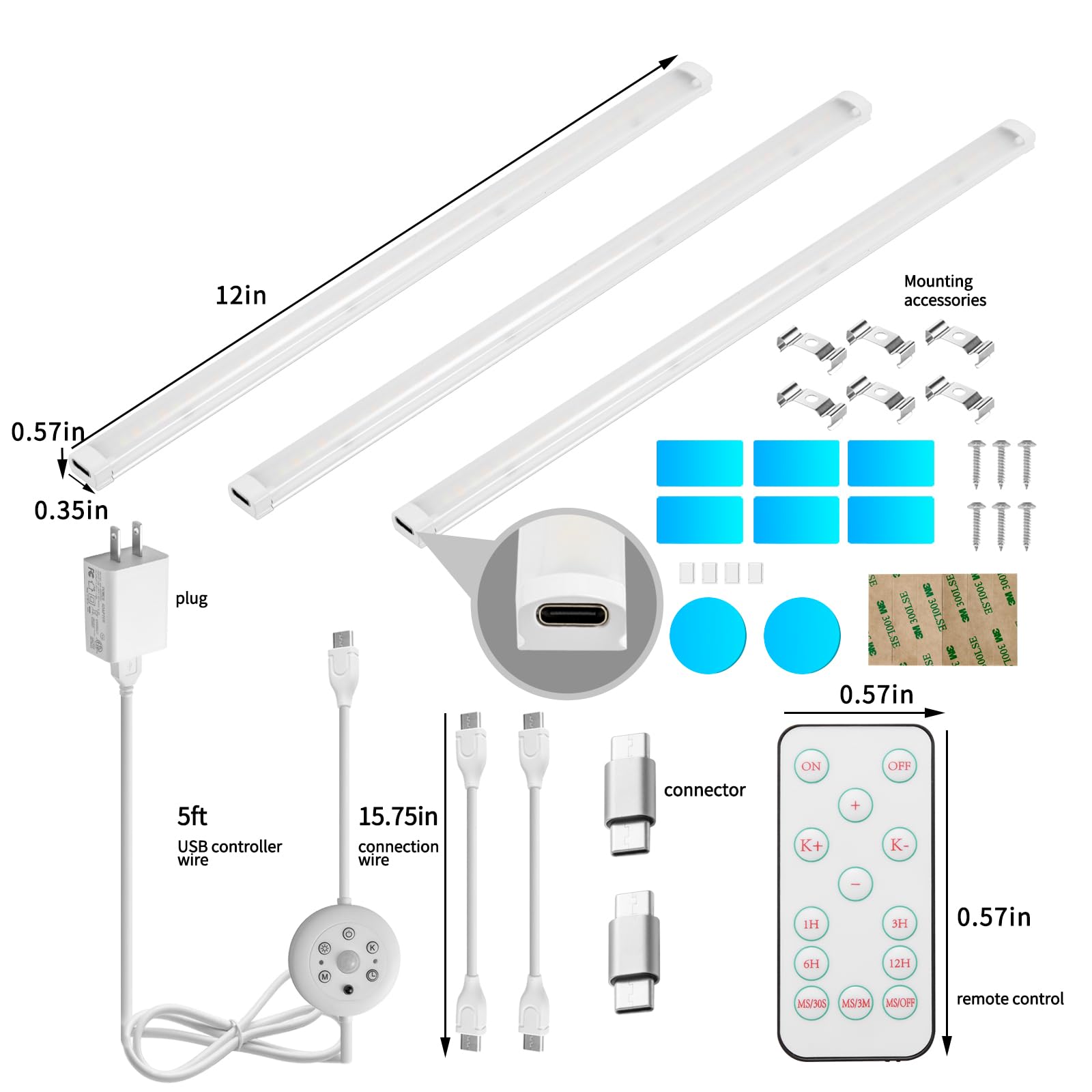 THLIFURE LED cabinet bar kitchen and closet illumination improves visibility