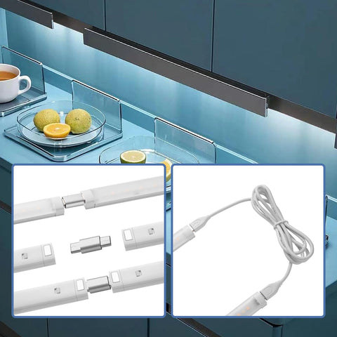 THLIFURE LED cabinet bar package includes remote, connectors, and hardware