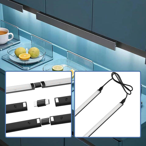 THLIFURE under-cabinet light bar installation kit included for setup.