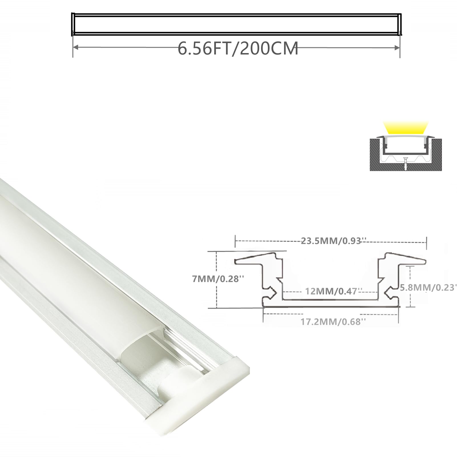 THMOOTHER aluminum channel with a slim profile blending into furniture lighting.
