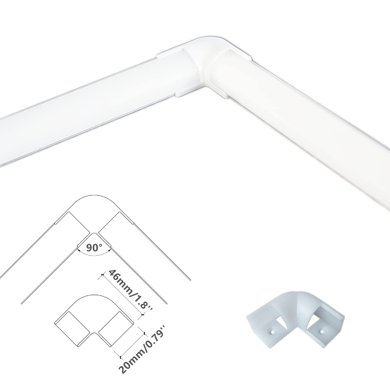 THMOOTHER aluminum track supports standard 12.1 mm wide strips